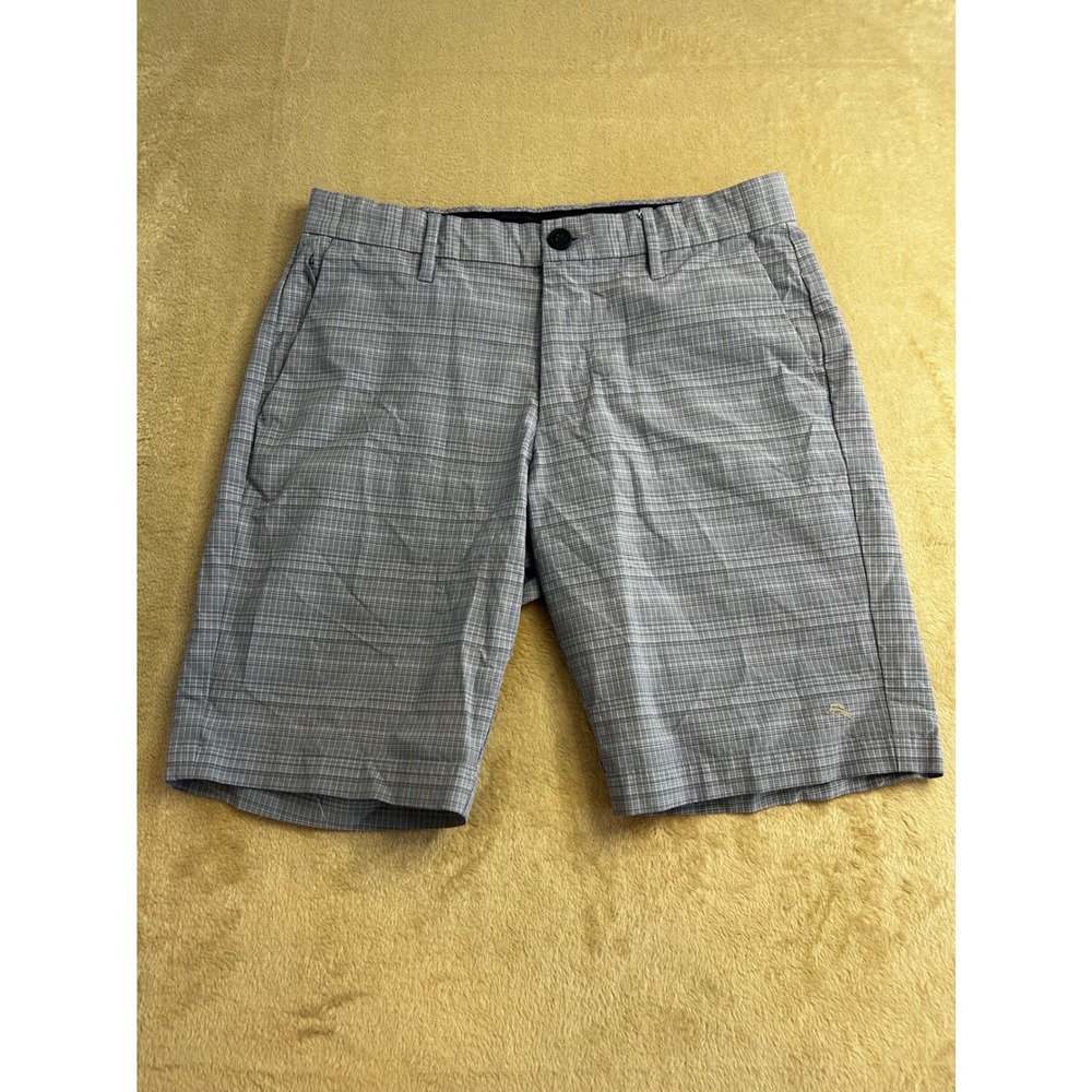 Tommy Bahama Men's Blue Plaid Shorts Size 30 Grid Check Golf Beach Casual - Picture 2 of 8